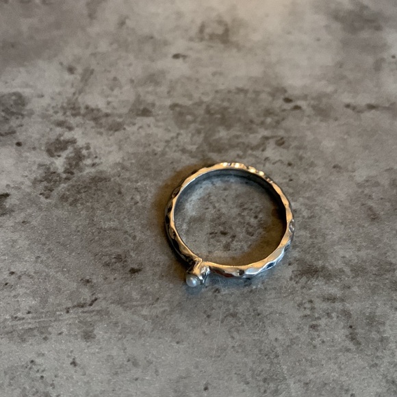 Freshwater Pearl Silver Ring Size 7 - Picture 3 of 4